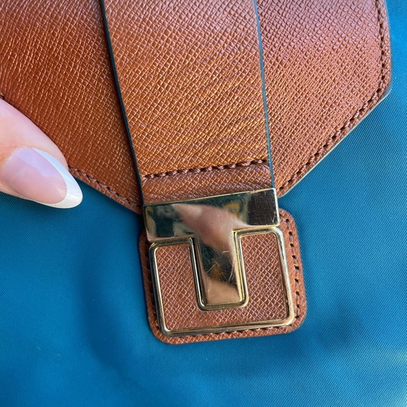 Tory Burch Teal Blue and Tan Tote Bag - Picture 7 of 11